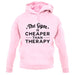 Gym Is Cheaper Than Therapy Unisex Hoodie