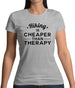 Hiking Is Cheaper Than Therapy Womens T-Shirt