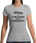 Hiking Is Cheaper Than Therapy Womens T-Shirt