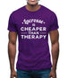 Lacrosse Is Cheaper Than Therapy Mens T-Shirt