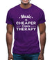 Music Is Cheaper Than Therapy Mens T-Shirt