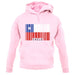 Chile Barcode Style Flag unisex hoodie