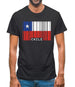 Chile Barcode Style Flag Mens T-Shirt