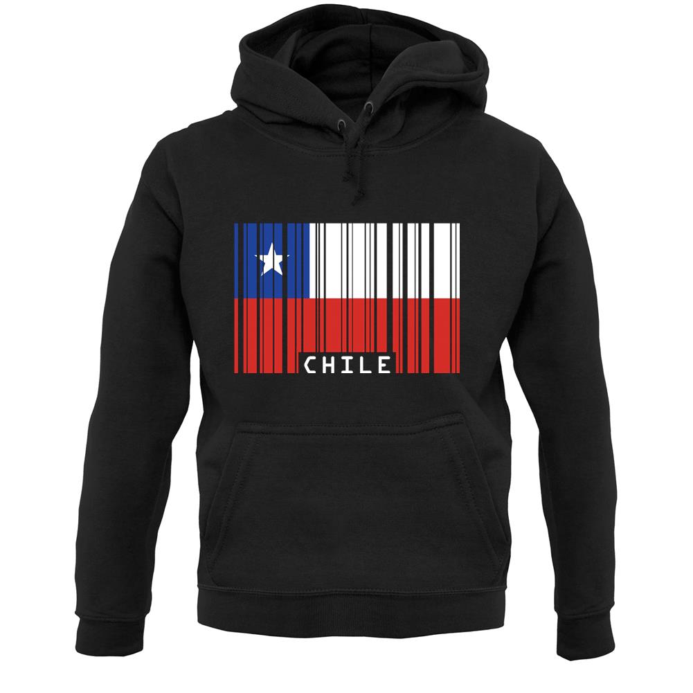 Chile Barcode Style Flag Unisex Hoodie