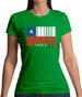 Chile Barcode Style Flag Womens T-Shirt