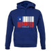 Chile Barcode Style Flag unisex hoodie