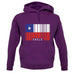 Chile Barcode Style Flag unisex hoodie