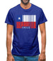 Chile Barcode Style Flag Mens T-Shirt