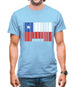 Chile Barcode Style Flag Mens T-Shirt