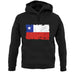 Chile Grunge Style Flag unisex hoodie