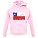 Chile Grunge Style Flag unisex hoodie