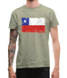 Chile Grunge Style Flag Mens T-Shirt