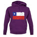 Chile Grunge Style Flag unisex hoodie