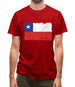 Chile Grunge Style Flag Mens T-Shirt