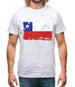 Chile Grunge Style Flag Mens T-Shirt