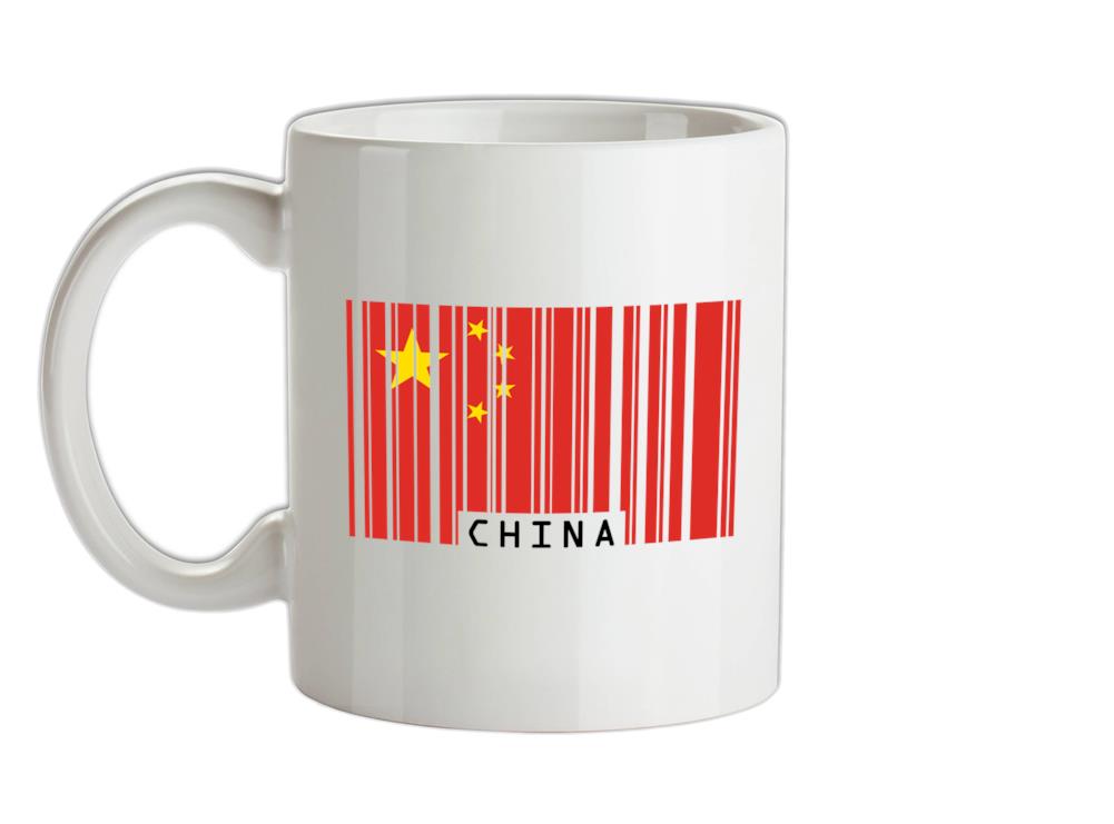 China Barcode Style Flag Ceramic Mug