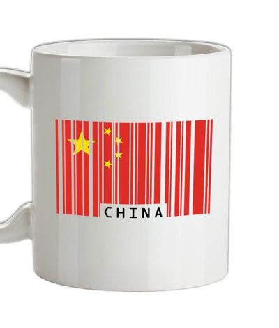 China Barcode Style Flag Ceramic Mug