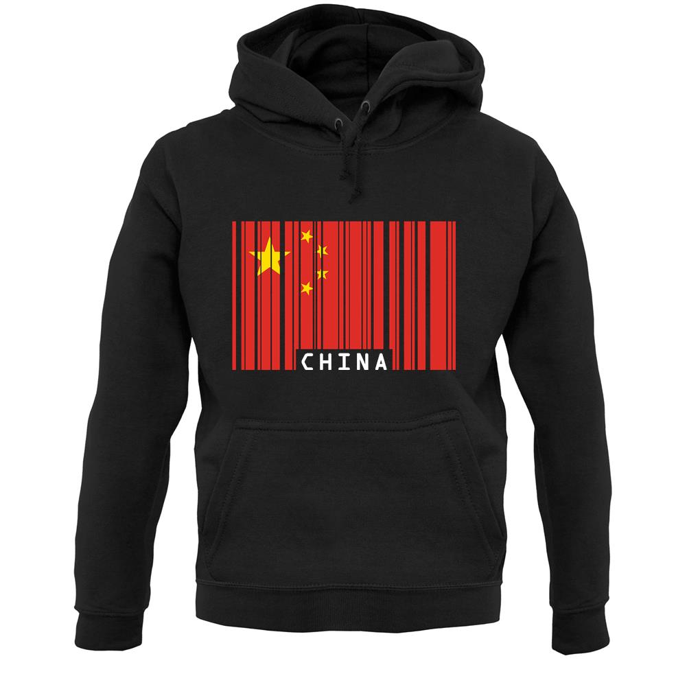 China Barcode Style Flag Unisex Hoodie