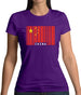 China Barcode Style Flag Womens T-Shirt