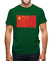 China Grunge Style Flag Mens T-Shirt