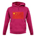 China Grunge Style Flag unisex hoodie