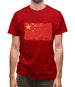 China Grunge Style Flag Mens T-Shirt