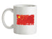 China Grunge Style Flag Ceramic Mug