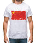 China Grunge Style Flag Mens T-Shirt