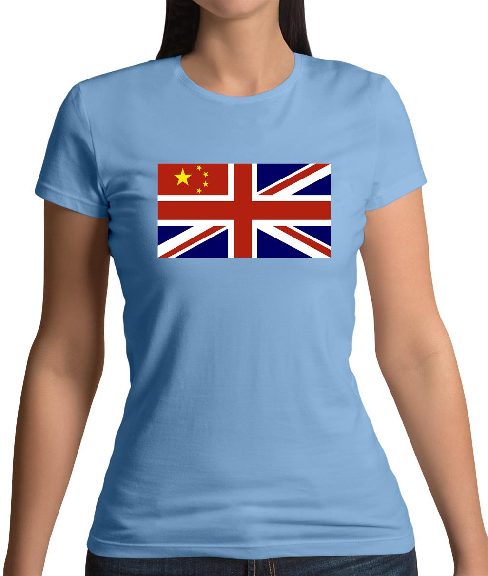 China Union Jack Flag Womens T-Shirt