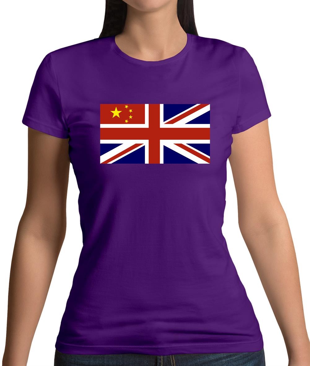 China Union Jack Flag Womens T-Shirt