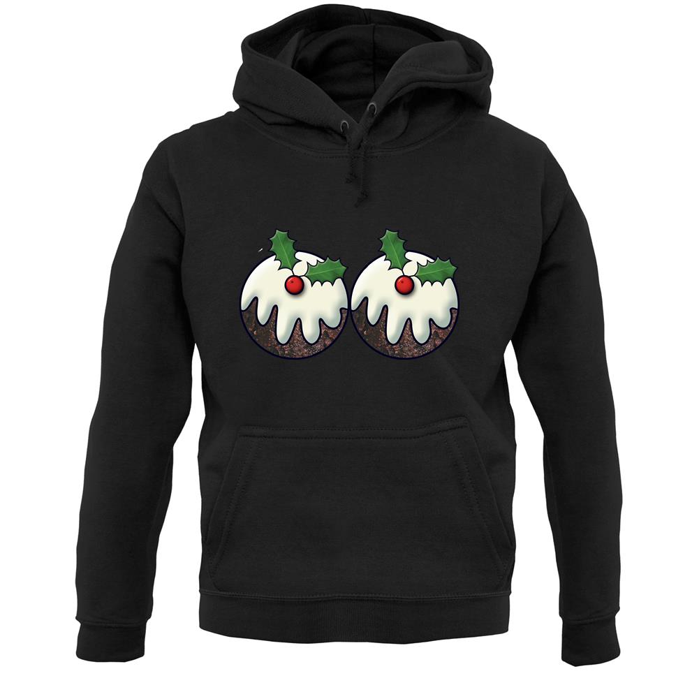 Christmas Pudding Boobs Unisex Hoodie