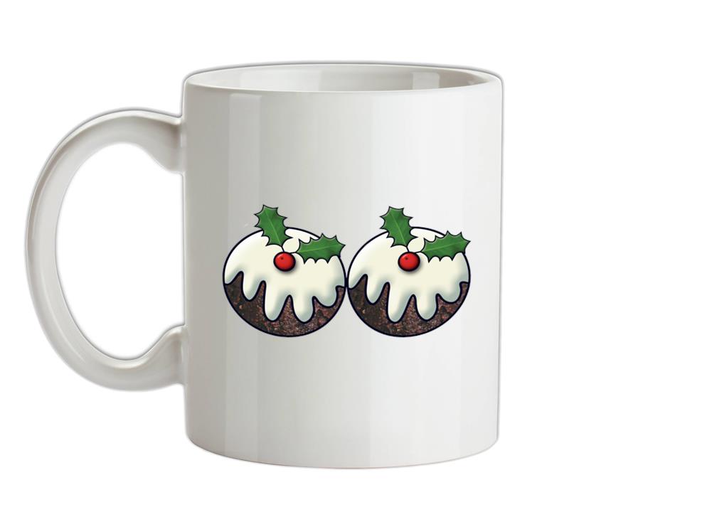 Christmas Pudding Boobs Ceramic Mug