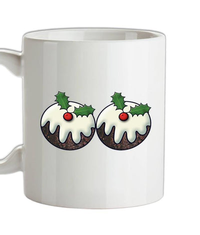 Christmas Pudding Boobs Ceramic Mug