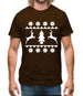 Christmas Stitch Design Mens T-Shirt