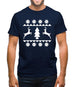 Christmas Stitch Design Mens T-Shirt