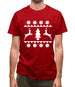 Christmas Stitch Design Mens T-Shirt