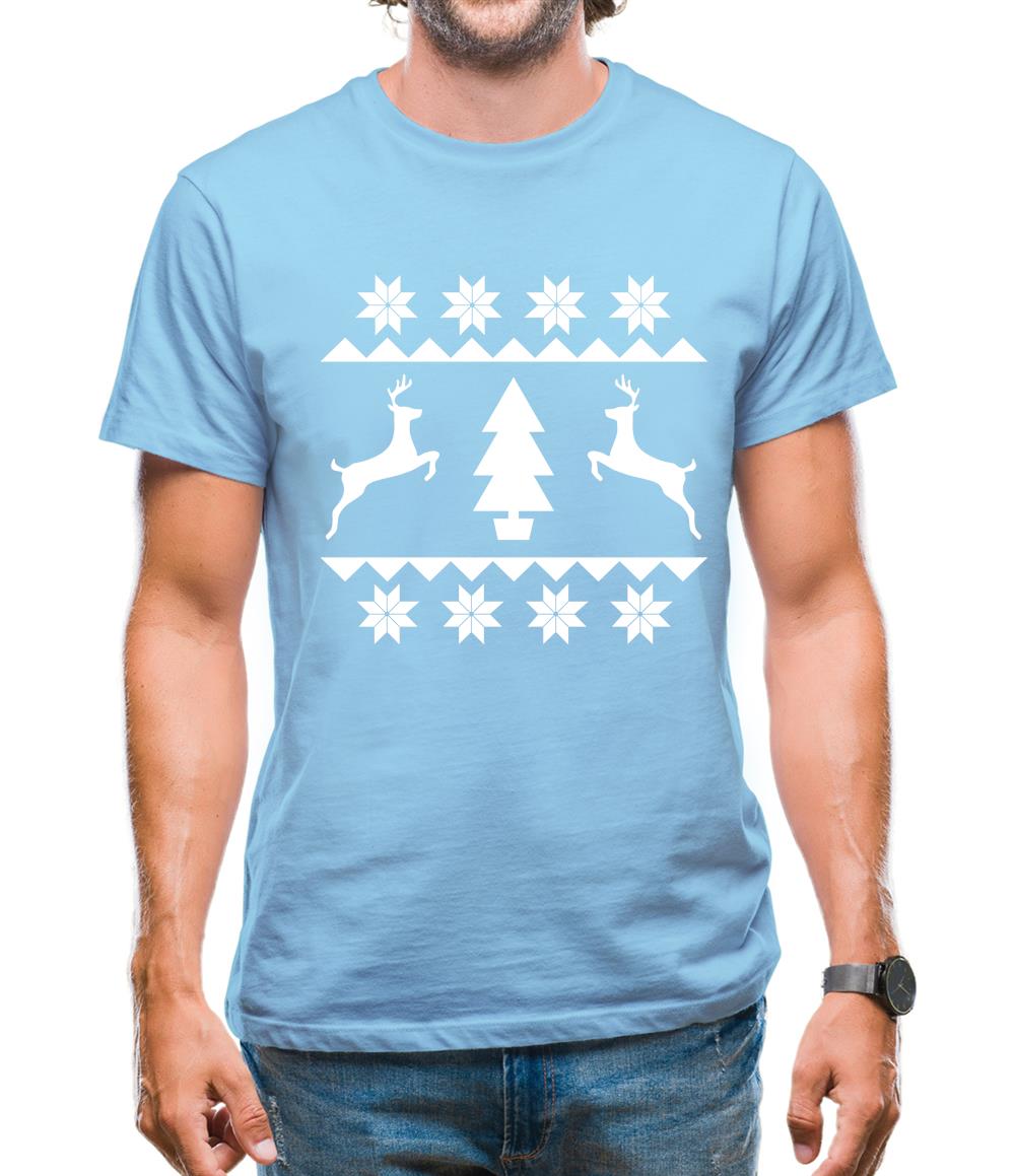 Christmas Stitch Design Mens T-Shirt