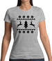 Christmas Stitch Design Womens T-Shirt