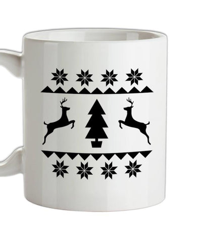 Christmas Stitch Design Ceramic Mug
