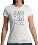 Clean Reps Hard Pecs Womens T-Shirt