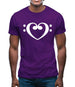 Heart Clef Mens T-Shirt