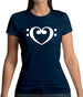 Heart Clef Womens T-Shirt