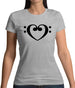 Heart Clef Womens T-Shirt