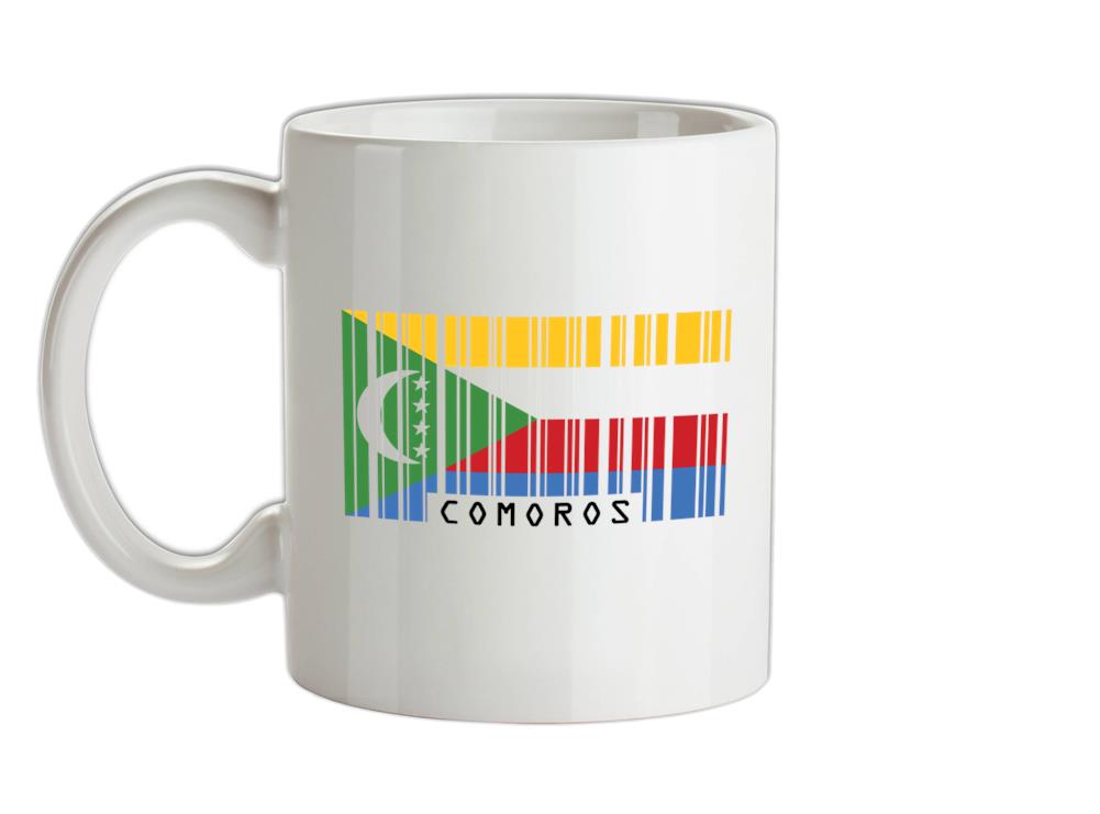 Comoros Barcode Style Flag Ceramic Mug