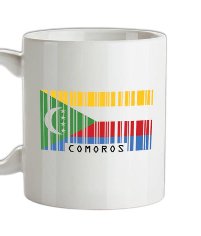 Comoros Barcode Style Flag Ceramic Mug