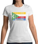 Comoros Barcode Style Flag Womens T-Shirt