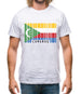 Comoros Barcode Style Flag Mens T-Shirt