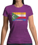 Comoros Barcode Style Flag Womens T-Shirt
