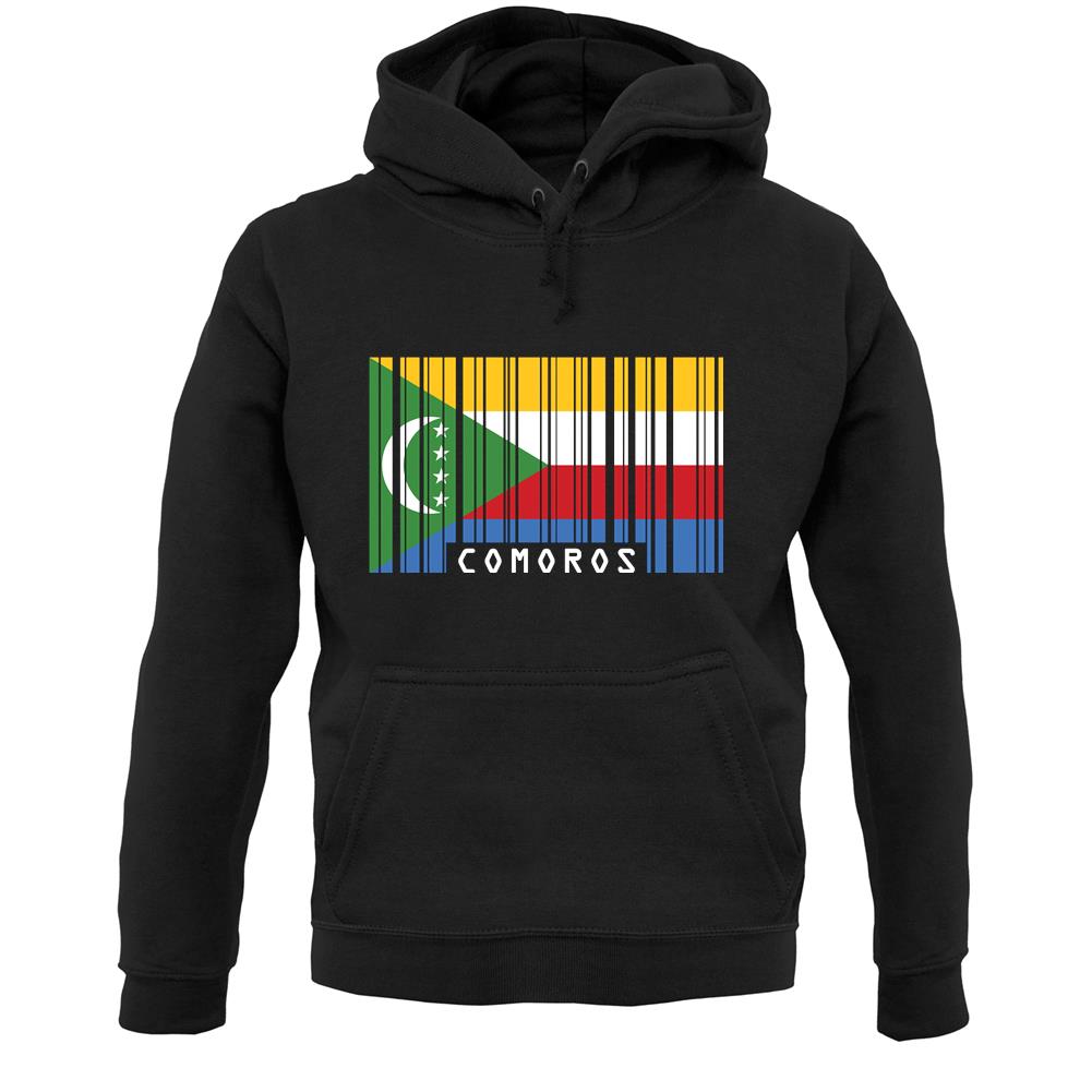 Comoros Barcode Style Flag Unisex Hoodie