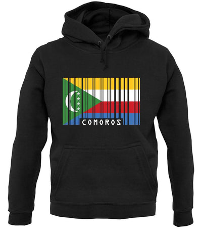 Comoros Barcode Style Flag unisex hoodie
